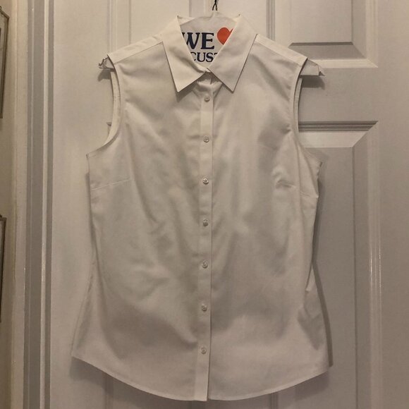 Brooks Brothers Tops - Brooks Brothers Sleeves White 100% Cotton Fitted Non-Iron Blouse Size 6